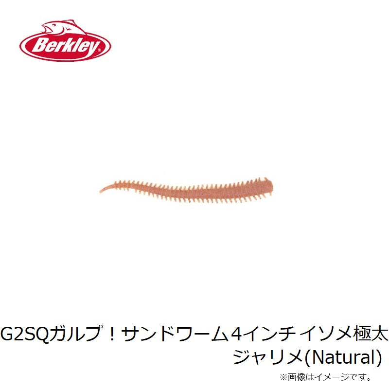 G2SQ ガルプ!サンドワーム 4インチ イソメ極太 ジャリメ(Natural)