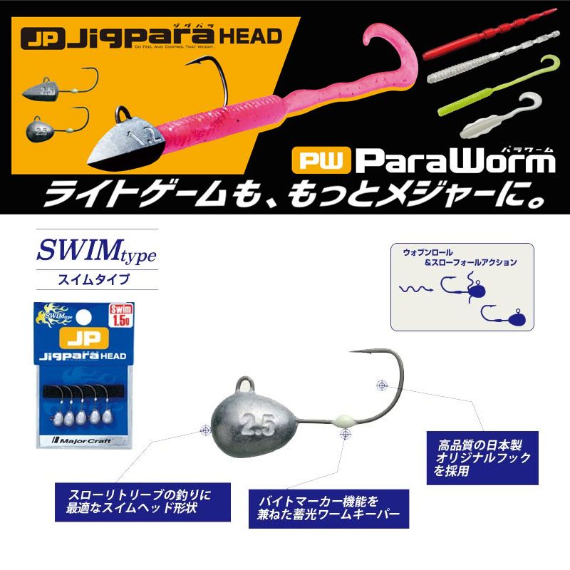 ジグパラヘッド・スイムモデル 0.6g