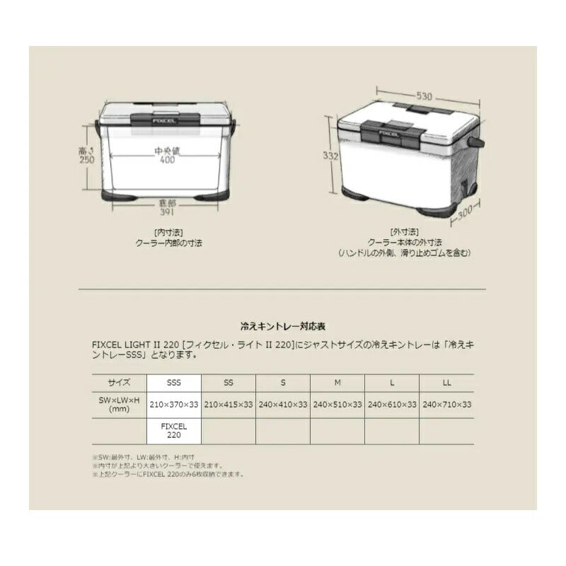 NF-522V フィクセル ライト2 22L グレー