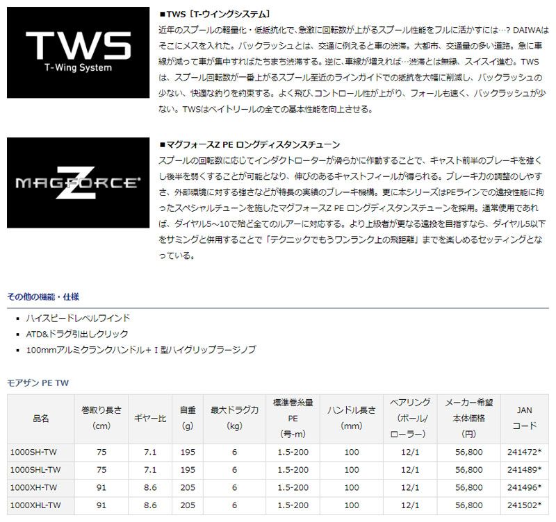 モアザン PE 1000SH-TW
