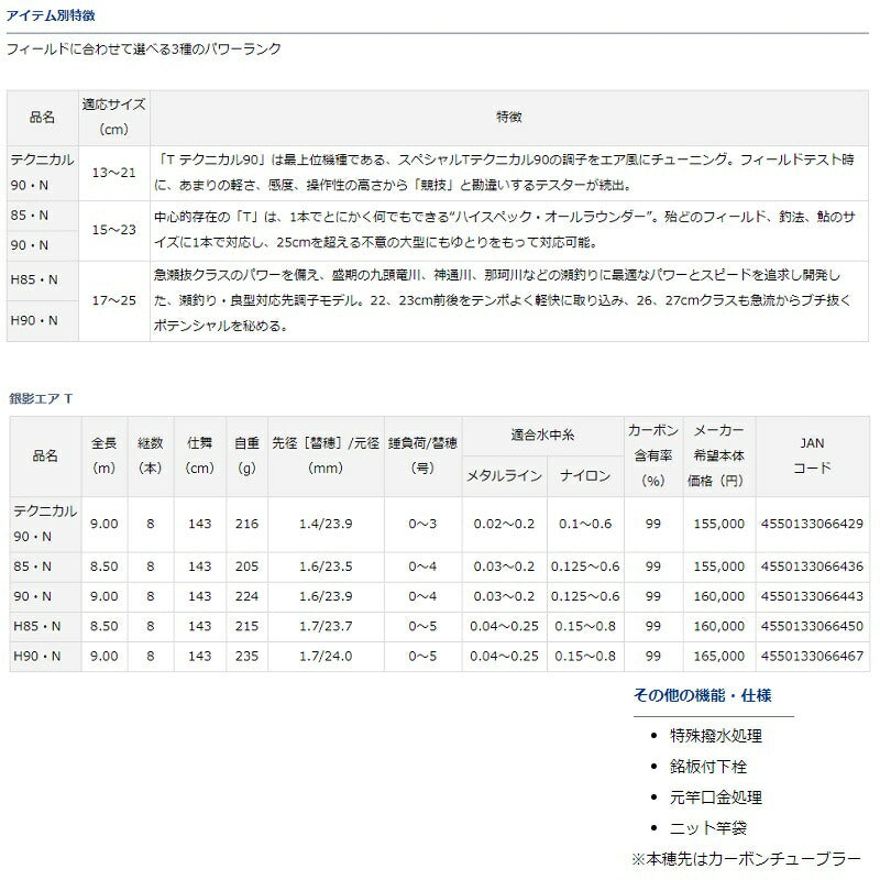 銀影エアT 85・N 【大型商品】