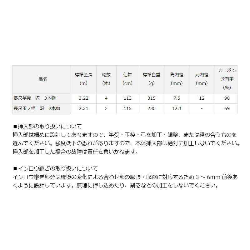 長尺竿掛 冴 3本物