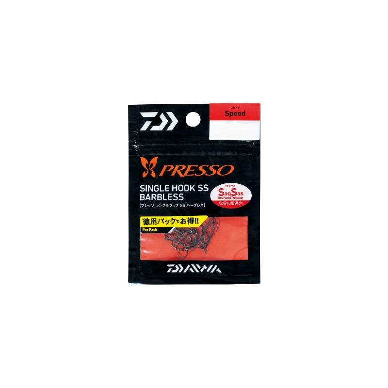 プレッソ シングルフック SS バーブレス スピード6