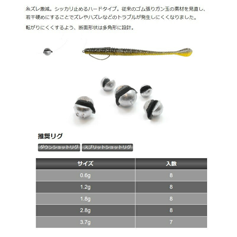 楽ワリ スプリットショットシンカー 2.8g