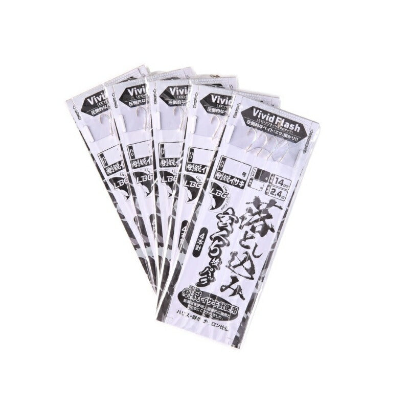 落とし込み仕掛けLBG 玄人5枚パック GEI4本 11-14-14