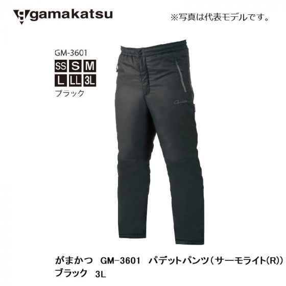 GM3601 パデットパンツ(サーモライト) 3L ブラック