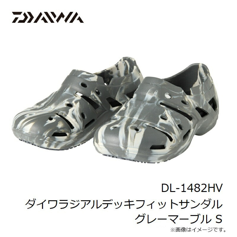 DL-1482HV ダイワラジアルデッキフィットサンダル グレーマーブル S
