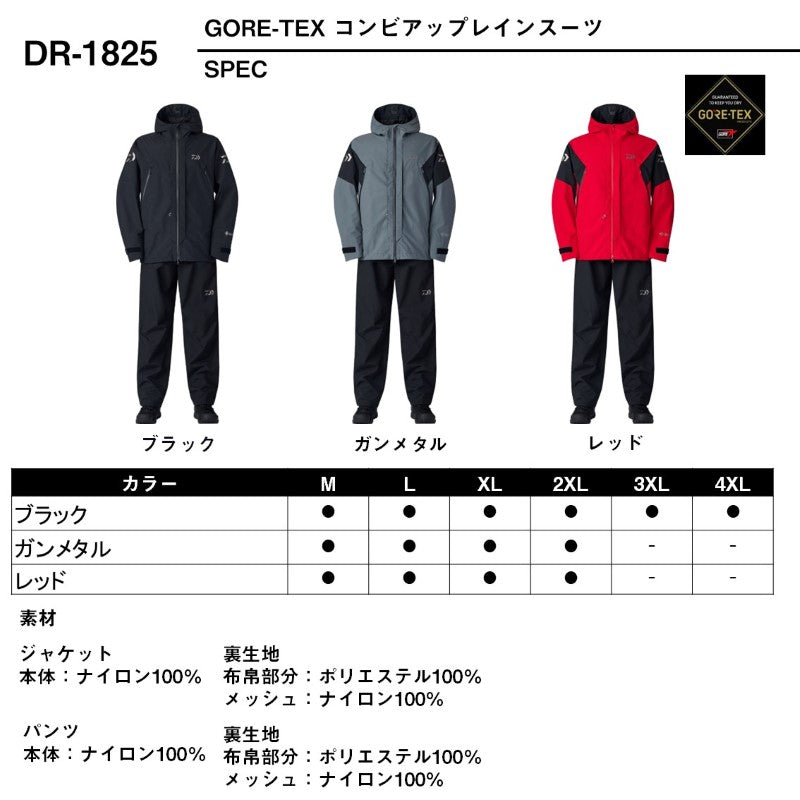 DR-1825 ゴアテックス コンビアップレインスーツ