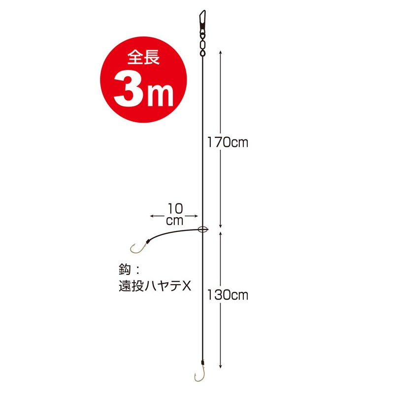 遠投カゴ2本 喰わせロング 3m