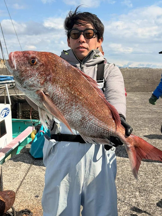 【南房総・伊戸港】海老丸でコマセマダイ！3.8kgの良型真鯛をキャッチ