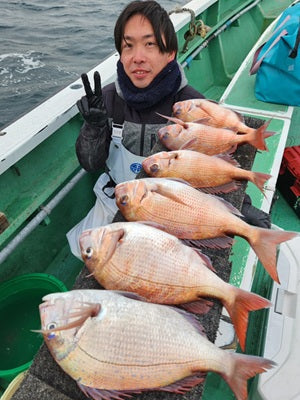 【松輪沖】冬マダイ炸裂⁉️シケ後のドラマ展開✨