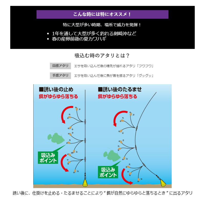 RG-KE2Q カワハギ仕掛け 楽々フルセット 吸わせ力 (チカラ)