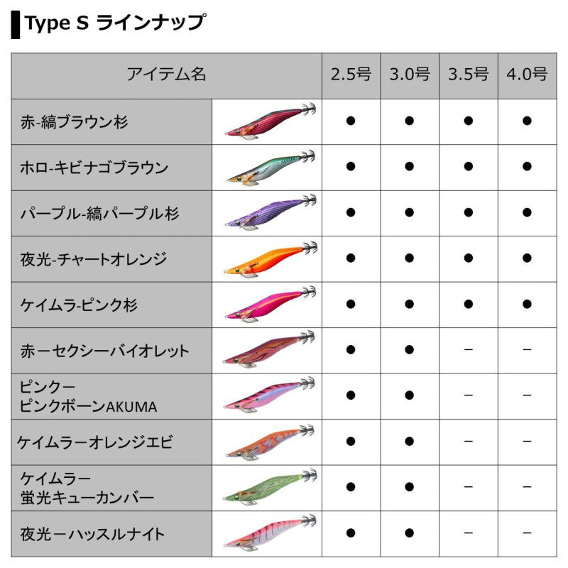 エメラルダスダート2 Type S 2.5号