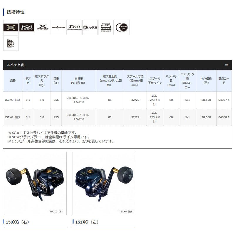 【在庫限り特価】 19 グラップラー CT 150XG / 右ハンドル