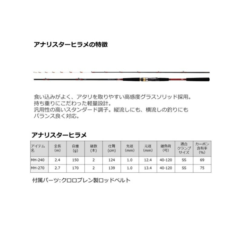21アナリスターヒラメ MH-270 【大型商品】