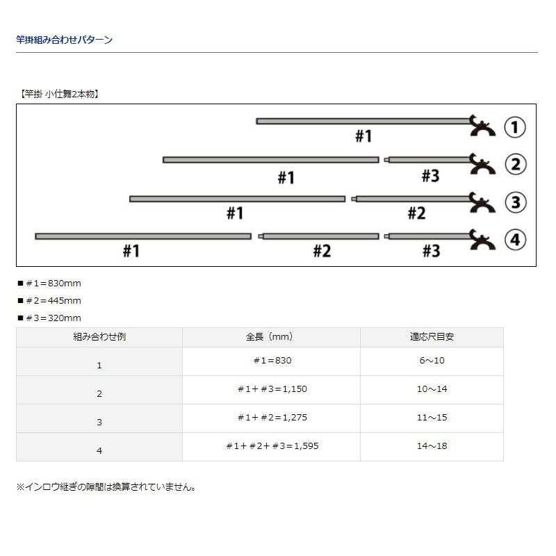 総塗 竿掛 冴 小仕舞 2本物・Y