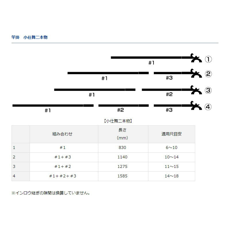 総塗竿掛 凛 小仕舞2本物
