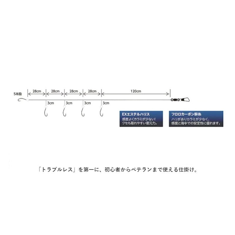RG-NS5N 攻めキス投仕掛グロー留3本鈎×2セット