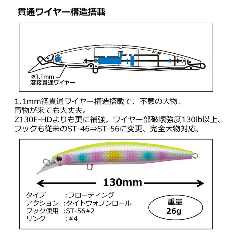 ショアラインシャイナーZランカーハンター 130F-HD