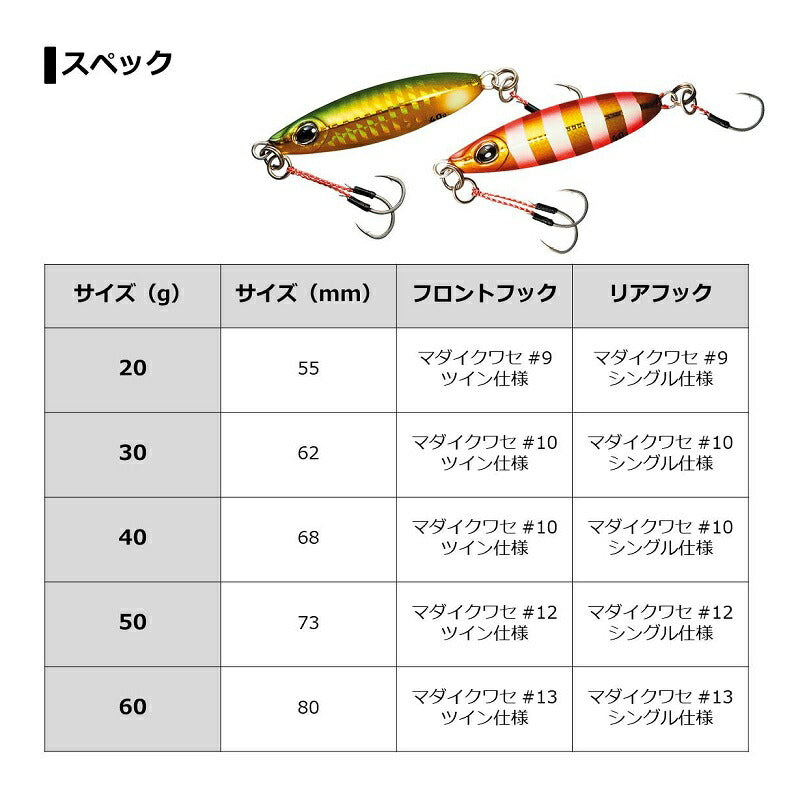 サムライジグスロー 60g グローピンク