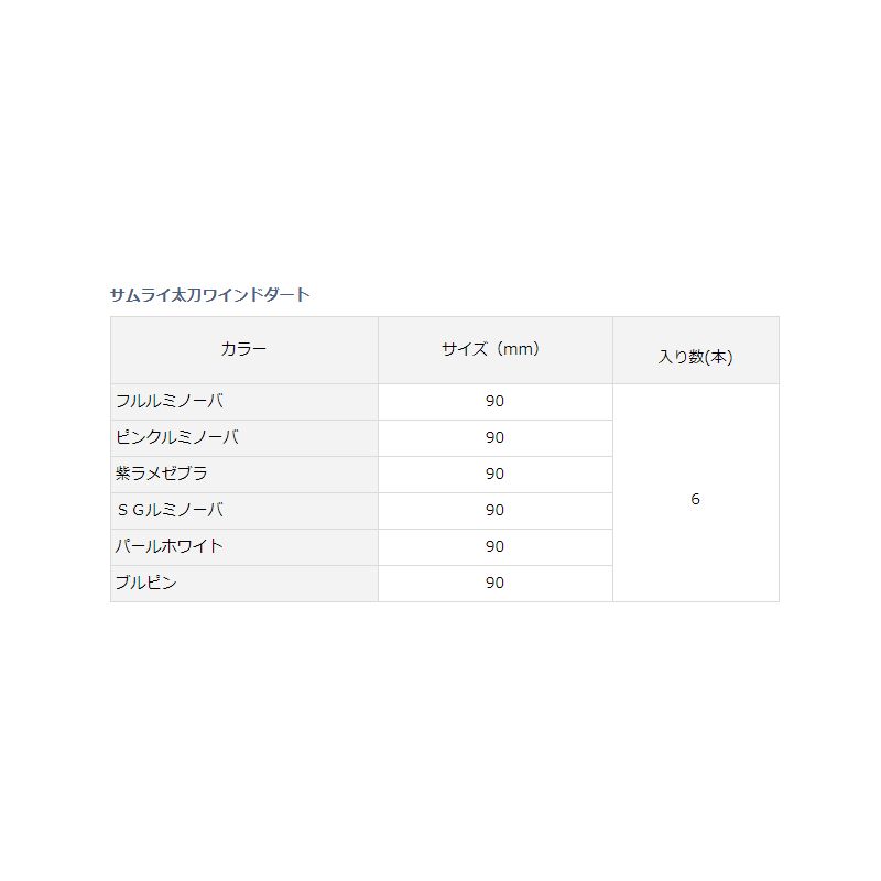 サムライ太刀 ワインドダート90