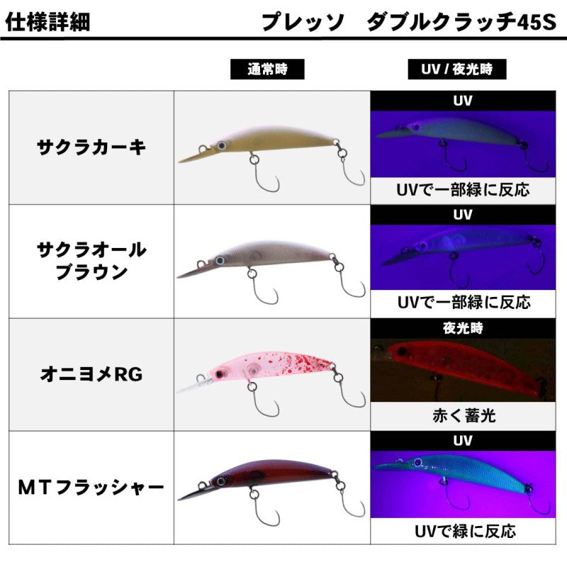 プレッソ ダブルクラッチ 45S – つり具のBunBun.com