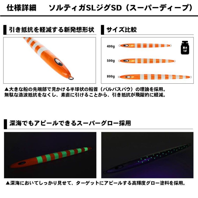 ソルティガ SLジグSD(スーパーディープ) 500g