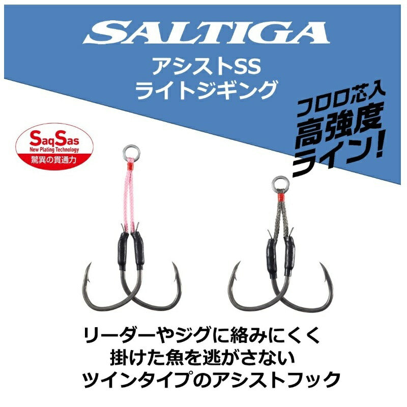 ソルティガアシストSS ライトジギング ツイン2cm-1/0