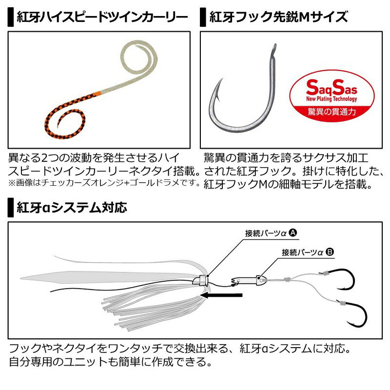 紅牙替えユニットαSS TYPE-K オレンジラメ+ゴールドラメ
