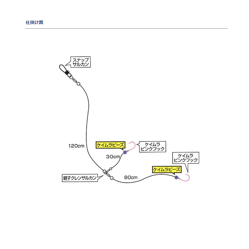快適アマダイ仕掛 KP（ケイムラピンク） SS ケンチヌ