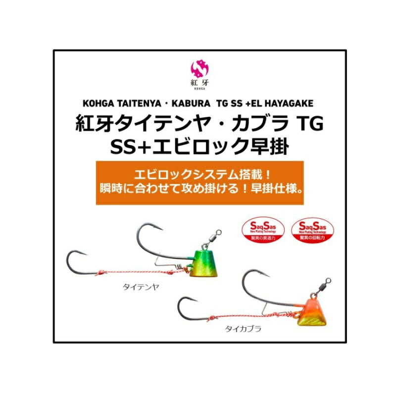 紅牙タイカブラ TG SS+エビロック 早掛 10号