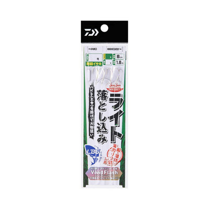 落とし込み仕掛けライト LBG カラ針+フラッシャー4本 9号