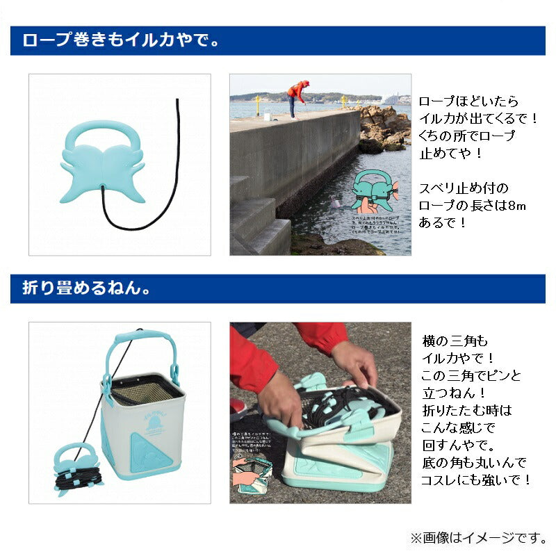 イルカやん！活かし水くみ 21cm みずいろ