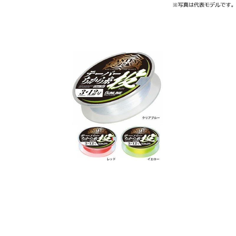 キャステスト テーパーちから糸 投 15mx5本 クリアブルー