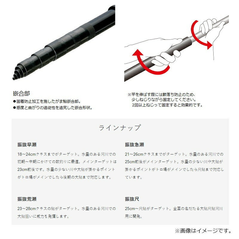 がま鮎 パワーソニック 振抜早瀬 9.0m