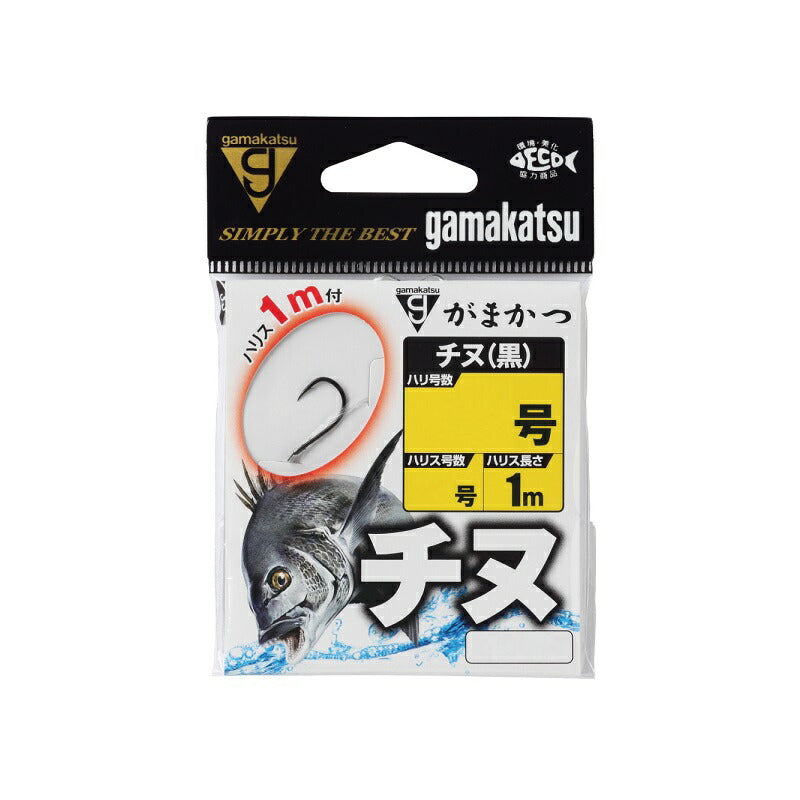 チヌ 糸付1m 黒