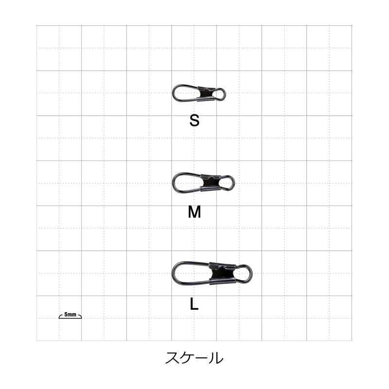 イカメタルリーダー ラウンドスナップ 黒 S