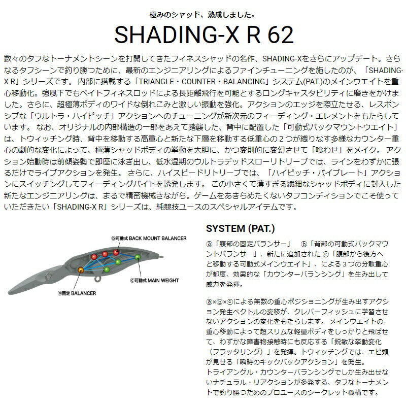 シャッディングX R62
