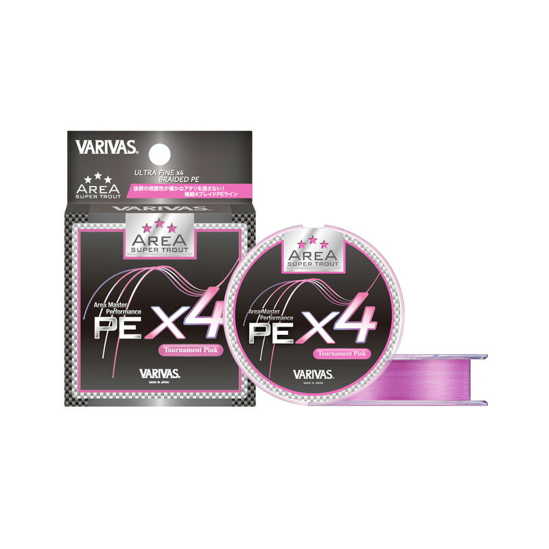 スーパートラウトエリア PE X4 75m トーナメントピンク