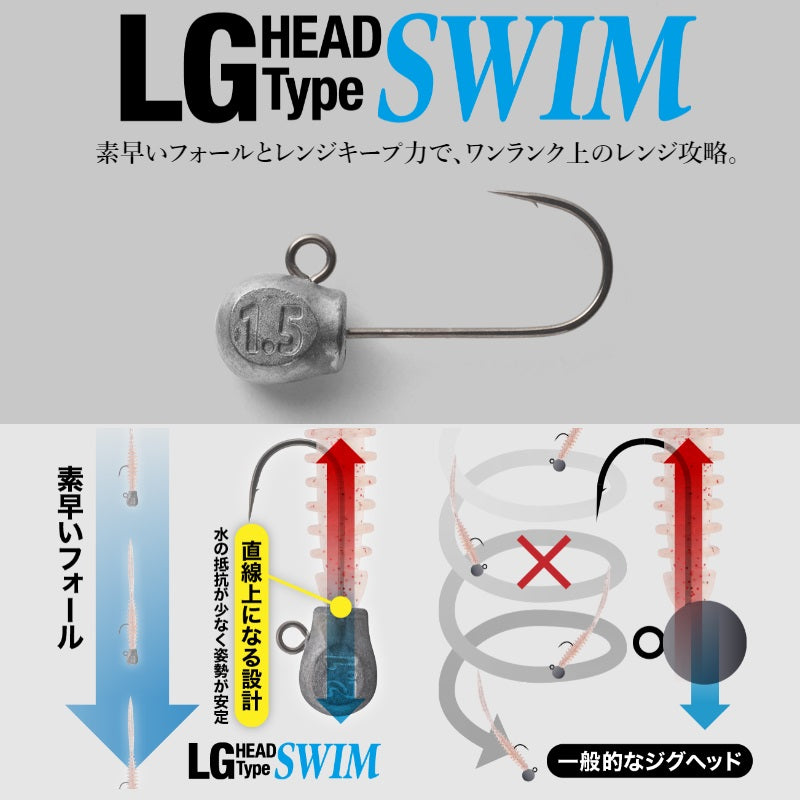 LG HEAD Type SWIM LGヘッド タイプ スイム 0.6g 5pcs