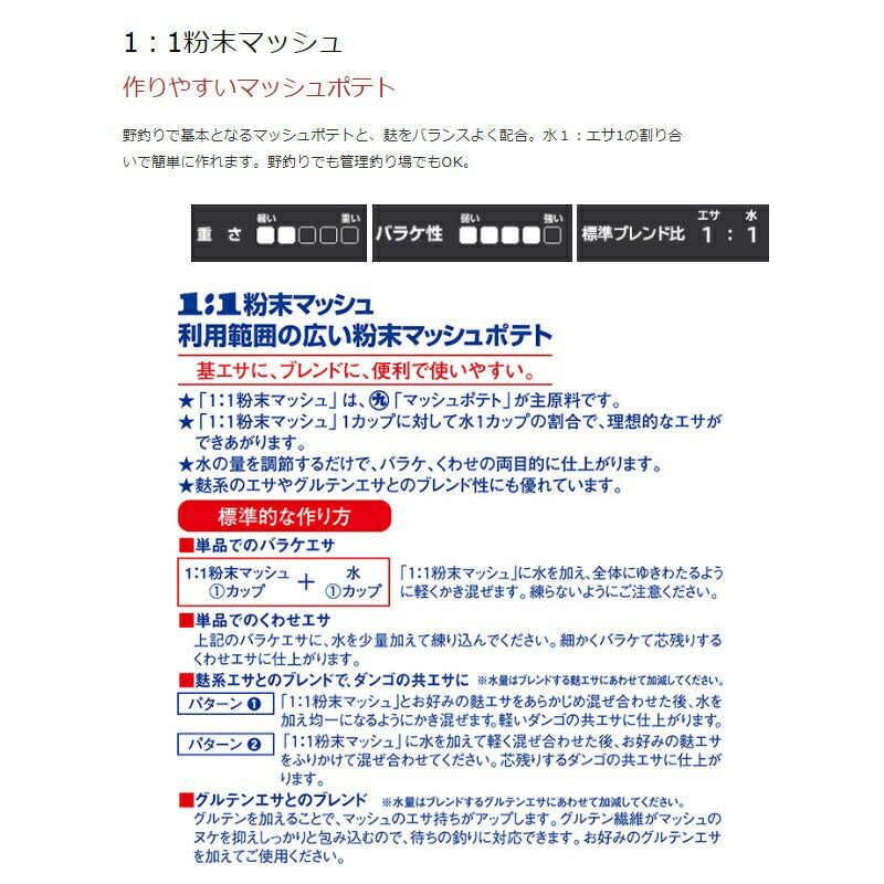 1:1粉末マッシュ