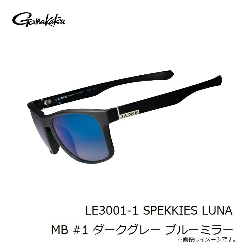 LE3001-1 サングラスSPEKKIES #1 マットブラック ダークグレー/ブルーミラー