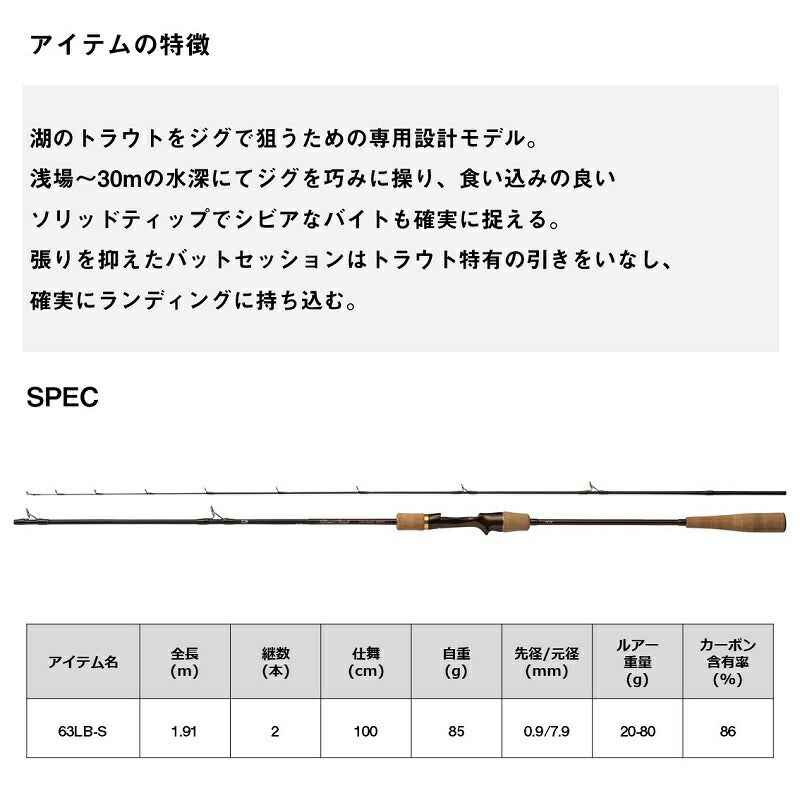 シルバークリーク レイクジギング 63LB-S