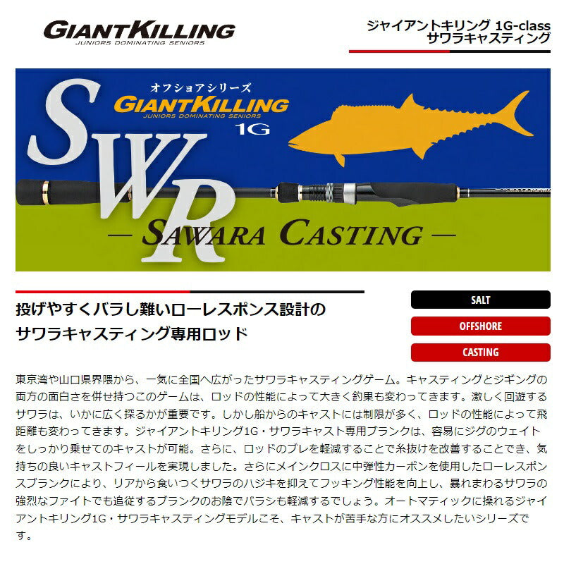 ジャイアントキリング 1G サワラキャスティング GK1C-702M/SWR