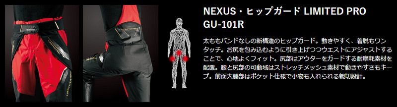 GU-101R NEXUS・ヒップガード LIMITED PRO