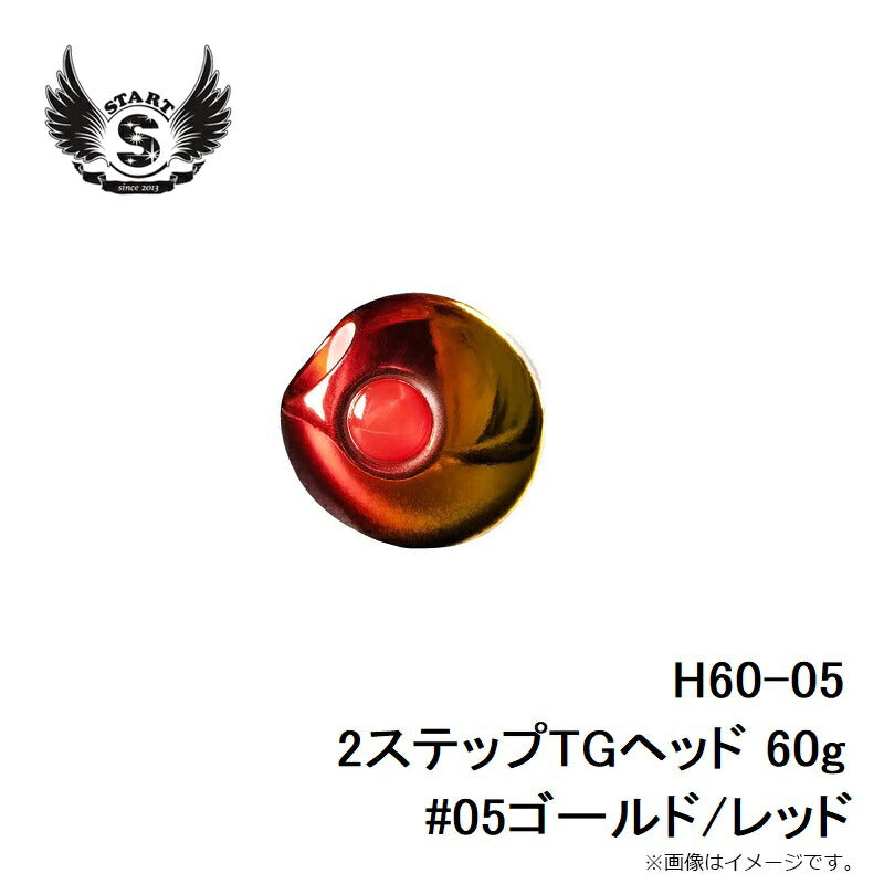 H60-05 2ステップTGヘッド 60g #05ゴールド/レッド