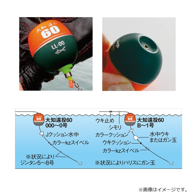 【在庫限り特価】 大知遠投 60 (ロクマル) L オレンジ