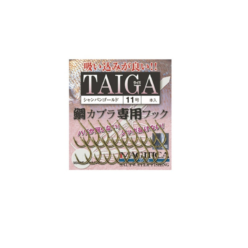 TAIGAゴールド鯛カブラ専用フック 11号 シャンパンゴールド