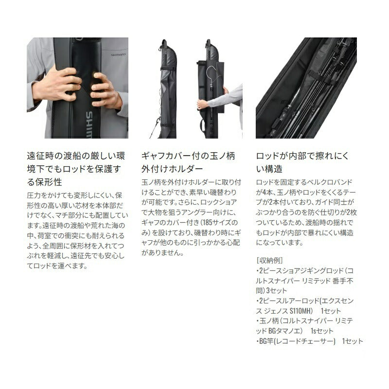 BR-201X ロックショア タフロッドケース 160 ブラック 【大型商品