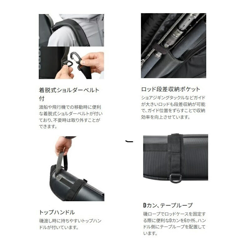 BR-201X ロックショア タフロッドケース 160 ブラック 【大型商品】